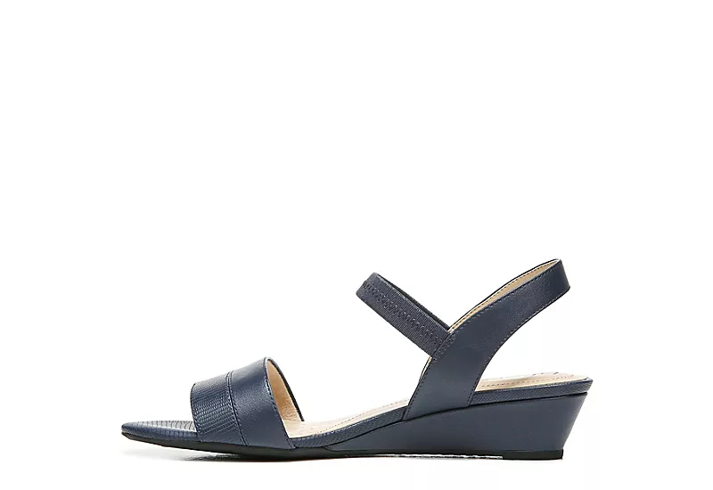 Lifestride Womens Yuma Wedge Sandal - Navy 4 Lifestride Womens Yuma Wedge Sandal - Navy - Image 4