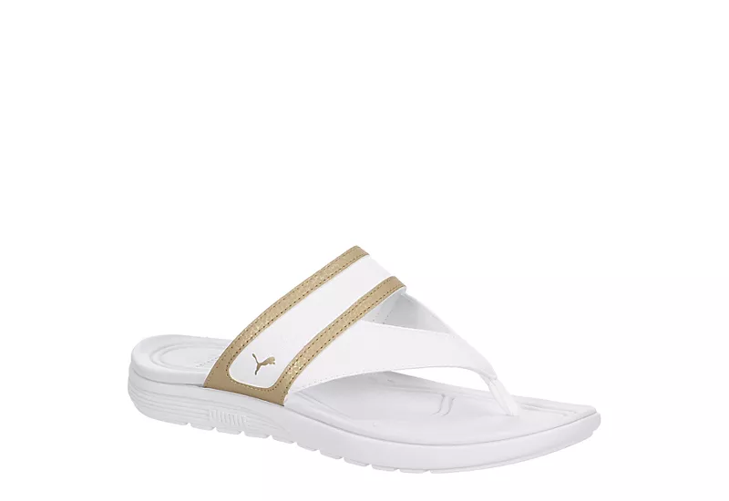 Puma Womens Softride Thong 2 Flip Flop Sandal - White 1 Puma Womens Softride Thong 2 Flip Flop Sandal - White