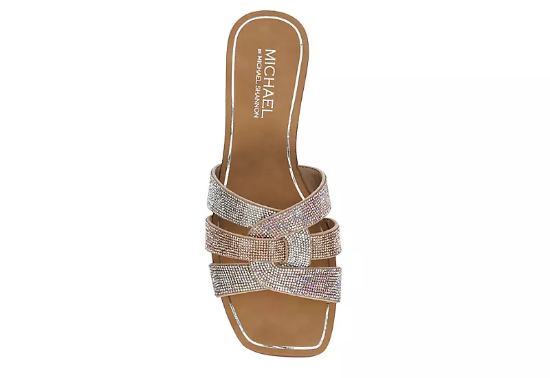 Michael By Michael Shannon Womens Skylar Slide Sandal - Med Metallic 6 Michael By Michael Shannon Womens Skylar Slide Sandal - Med Metallic - Image 6