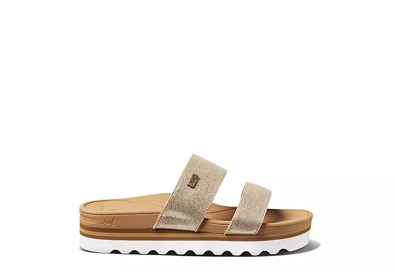 Reef Womens Banded Horizon Hi Slide Sandal - Champagne 2 Reef Womens Banded Horizon Hi Slide Sandal - Champagne - Image 2