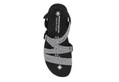 Skechers Womens Reggae Slim - Sweet Route Womens Sandal - Black -Comfy Steps Sales Store US 01 202492 03