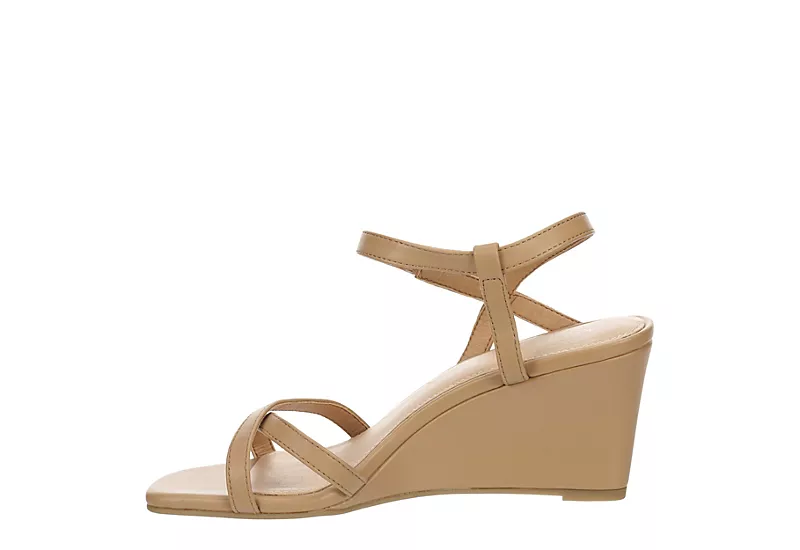 Michael By Michael Shannon Womens Lulu Wedge Sandal - Beige 4 Michael By Michael Shannon Womens Lulu Wedge Sandal - Beige - Image 4