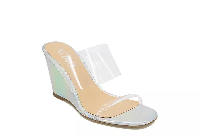Xoxo Womens Lotys Wedge Sandal - Clear 1 Xoxo Womens Lotys Wedge Sandal - Clear