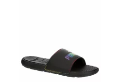 Puma Womens Cool Cat Rainbow Slide Sandal - Black