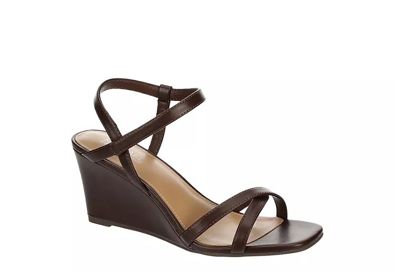 Michael By Michael Shannon Womens Lulu Wedge Sandal - Espresso 1 Michael By Michael Shannon Womens Lulu Wedge Sandal - Espresso
