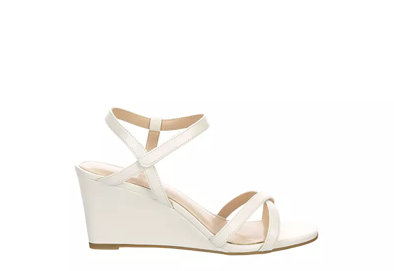 Michael By Michael Shannon Womens Lulu Wedge Sandal - White 2 Michael By Michael Shannon Womens Lulu Wedge Sandal - White - Image 2