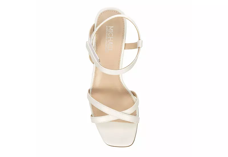 Michael By Michael Shannon Womens Lulu Wedge Sandal - White 6 Michael By Michael Shannon Womens Lulu Wedge Sandal - White - Image 6