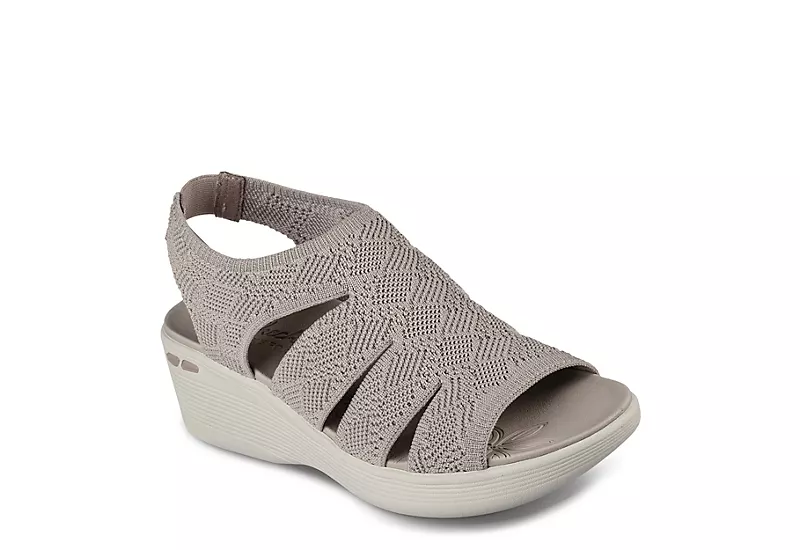Skechers Womens Pier Lite-memory Maker Sandal - Taupe 1 Skechers Womens Pier Lite-memory Maker Sandal - Taupe