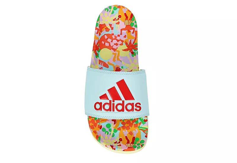 Adidas Womens Adilette Comfort Slide Sandal - Aqua 6 Adidas Womens Adilette Comfort Slide Sandal - Aqua - Image 6