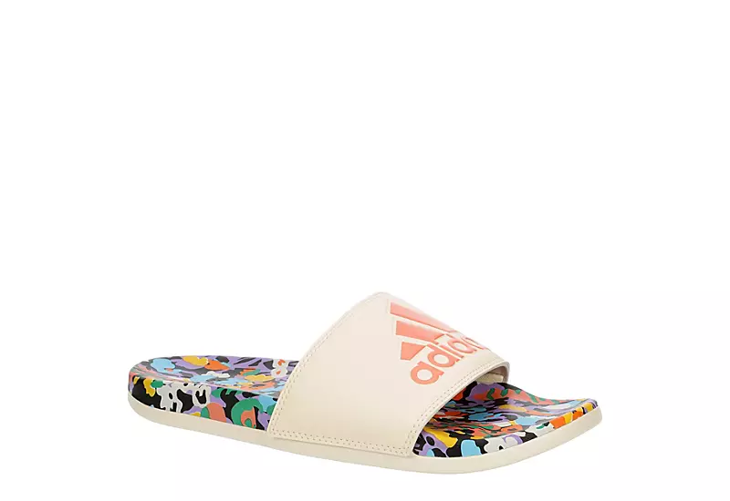 Adidas Womens Adilette Comfort Slide Sandal - Off White 1 Adidas Womens Adilette Comfort Slide Sandal - Off White