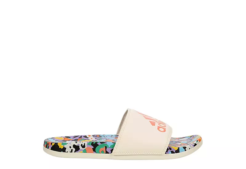 Adidas Womens Adilette Comfort Slide Sandal - Off White 2 Adidas Womens Adilette Comfort Slide Sandal - Off White - Image 2