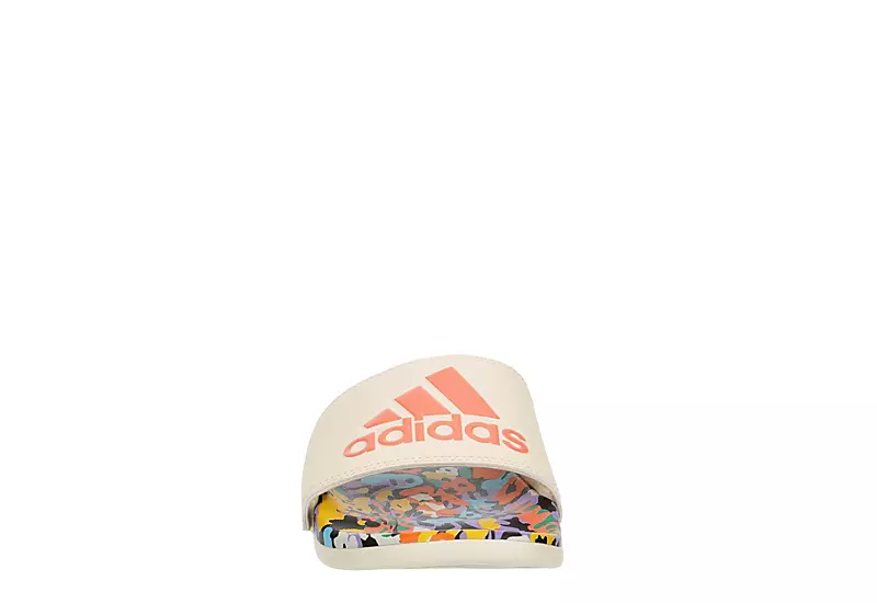 Adidas Womens Adilette Comfort Slide Sandal - Off White 3 Adidas Womens Adilette Comfort Slide Sandal - Off White - Image 3