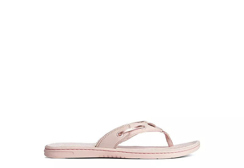 Sperry Womens Seafish Iridescent Sparkle Flip Flop Sandal - Blush 2 Sperry Womens Seafish Iridescent Sparkle Flip Flop Sandal - Blush - Image 2