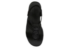 Skechers Womens Rumble On - Camp Glam Wedge Sandal - Black -Comfy Steps Sales Store US 01 203242 03