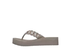 Skechers Womens Happy Spring Flip Flop Sandal - Taupe -Comfy Steps Sales Store US 01 203257 02