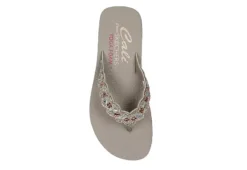 Skechers Womens Happy Spring Flip Flop Sandal - Taupe -Comfy Steps Sales Store US 01 203257 03