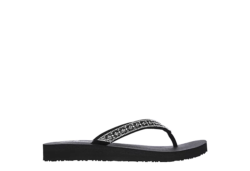Skechers Womens Lotus Bae Flip Flop Sandal - Black 2 Skechers Womens Lotus Bae Flip Flop Sandal - Black - Image 2