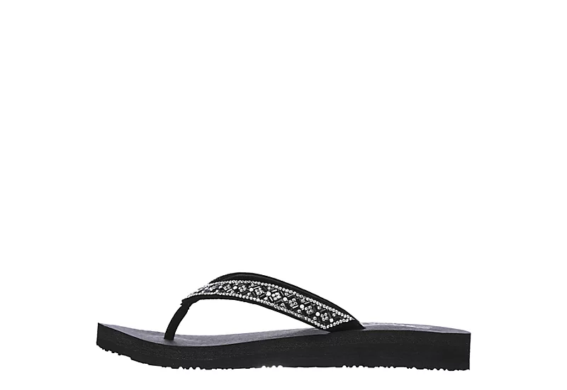 Skechers Womens Lotus Bae Flip Flop Sandal - Black 3 Skechers Womens Lotus Bae Flip Flop Sandal - Black - Image 3