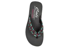 Skechers Womens Lovely Oasis Flip Flop Sandal - Black -Comfy Steps Sales Store US 01 203267 03