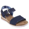 Skechers Womens Desert Kiss - Adobe Princess Wedge Sandal - Navy