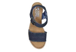 Skechers Womens Desert Kiss - Adobe Princess Wedge Sandal - Navy -Comfy Steps Sales Store US 01 203275 03