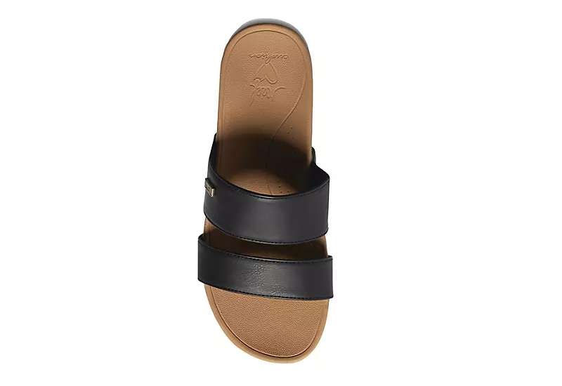 Reef Womens Banded Horizon 2.5 Slide Sandal - Black 3 Reef Womens Banded Horizon 2.5 Slide Sandal - Black - Image 3