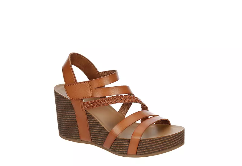 Xappeal Womens Maggy Wedge Sandal - Cognac 1 Xappeal Womens Maggy Wedge Sandal - Cognac