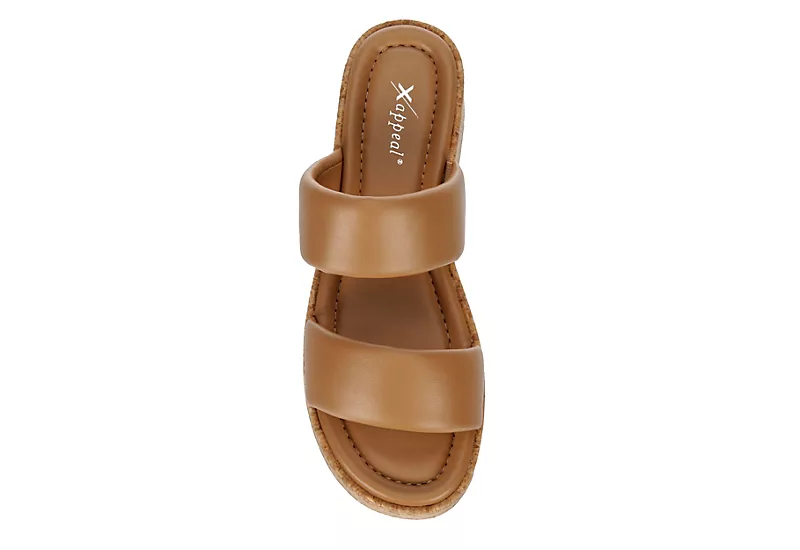 Xappeal Womens Bethany Wedge Sandal - Tan 6 Xappeal Womens Bethany Wedge Sandal - Tan - Image 6