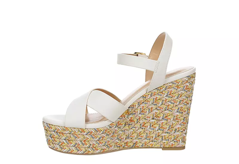 Michael By Michael Shannon Womens Luna Wedge Sandal - White 4 Michael By Michael Shannon Womens Luna Wedge Sandal - White - Image 4