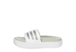 Adidas Womens Adilette Platform Slide Sandal - White -Comfy Steps Sales Store US 01 203333 03