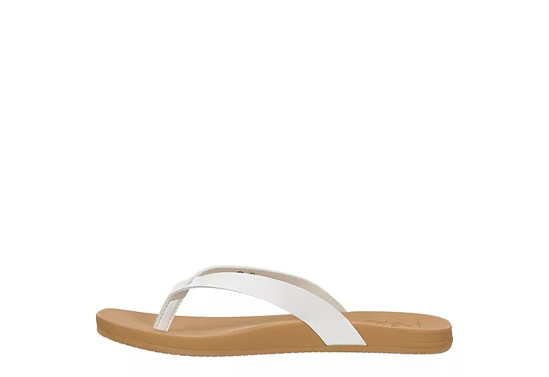 Reef Womens Stella Court Flip Flop Sandal - White 4 Reef Womens Stella Court Flip Flop Sandal - White - Image 4