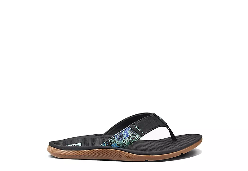 Reef Womens Santa Ana Flip Flop Sandal - Black 2 Reef Womens Santa Ana Flip Flop Sandal - Black - Image 2