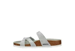Birkenstock Womens Franca Vegan Footbed Sandal - Silver 10 Birkenstock Womens Franca Vegan Footbed Sandal - Silver -Comfy Steps Sales Store US 01 203366 03