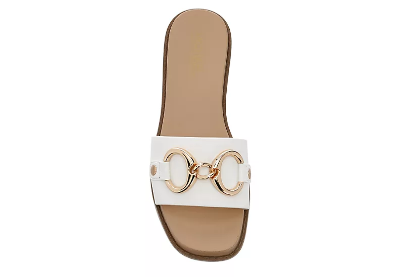 Michael By Michael Shannon Womens Jade Slide Sandal - White 6 Michael By Michael Shannon Womens Jade Slide Sandal - White - Image 6