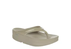 Oofos Womens Oomega Flip Flop Sandal - Khaki