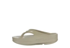 Oofos Womens Oomega Flip Flop Sandal - Khaki -Comfy Steps Sales Store US 01 203392 03