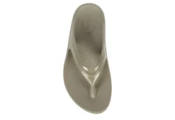 Oofos Womens Oomega Flip Flop Sandal - Khaki -Comfy Steps Sales Store US 01 203392 05