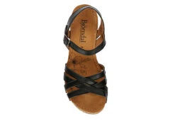 Bjorndal Womens Lily Wedge Sandal - Black -Comfy Steps Sales Store US 01 203399 05