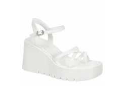 Madden Girl Womens Vaultt Wedge Sandal - White