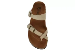 White Mountain Womens Gracie Footbed Sandal - Tan -Comfy Steps Sales Store US 01 203417 05