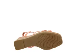 Michael By Michael Shannon Womens Natalia Wedge Sandal - Coral -Comfy Steps Sales Store US 01 203419 06