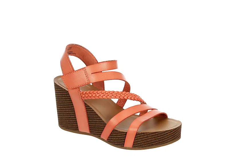 Xappeal Womens Maggy Wedge Sandal - Coral 1 Xappeal Womens Maggy Wedge Sandal - Coral