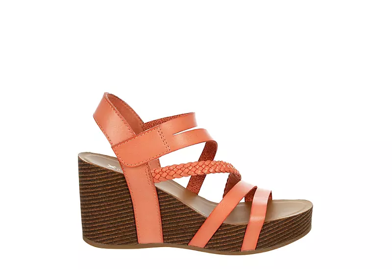 Xappeal Womens Maggy Wedge Sandal - Coral 2 Xappeal Womens Maggy Wedge Sandal - Coral - Image 2