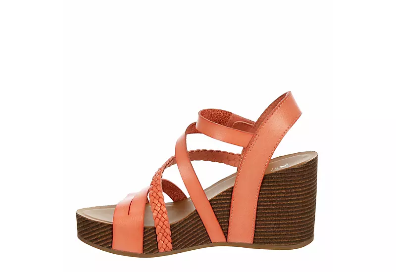 Xappeal Womens Maggy Wedge Sandal - Coral 4 Xappeal Womens Maggy Wedge Sandal - Coral - Image 4