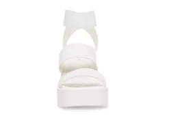 Madden Girl Womens Templee Platform Sandal - White -Comfy Steps Sales Store US 01 203464 02