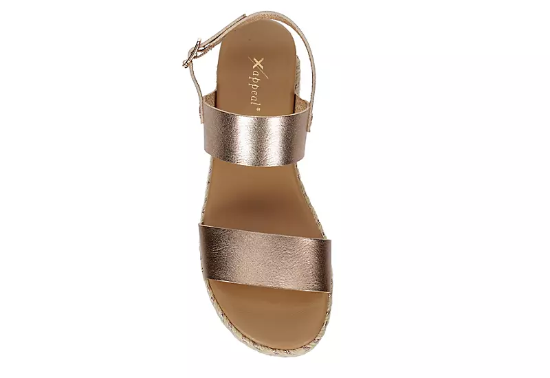 Xappeal Womens Amelia Wedge Sandal - Rose Gold 6 Xappeal Womens Amelia Wedge Sandal - Rose Gold - Image 6