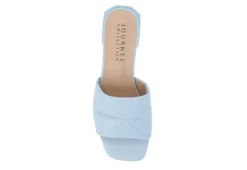 Journee Collection Womens Elidia Slip On Sandal - Blue -Comfy Steps Sales Store US 01 203583 05