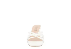 Journee Collection Womens Blayke Wedge Slip On Sandal - White 9 Journee Collection Womens Blayke Wedge Slip On Sandal - White -Comfy Steps Sales Store US 01 203653 02