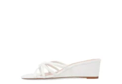 Journee Collection Womens Blayke Wedge Slip On Sandal - White 10 Journee Collection Womens Blayke Wedge Slip On Sandal - White -Comfy Steps Sales Store US 01 203653 03
