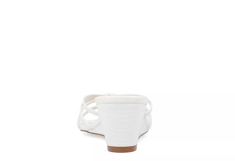 Journee Collection Womens Blayke Wedge Slip On Sandal - White 5 Journee Collection Womens Blayke Wedge Slip On Sandal - White - Image 5